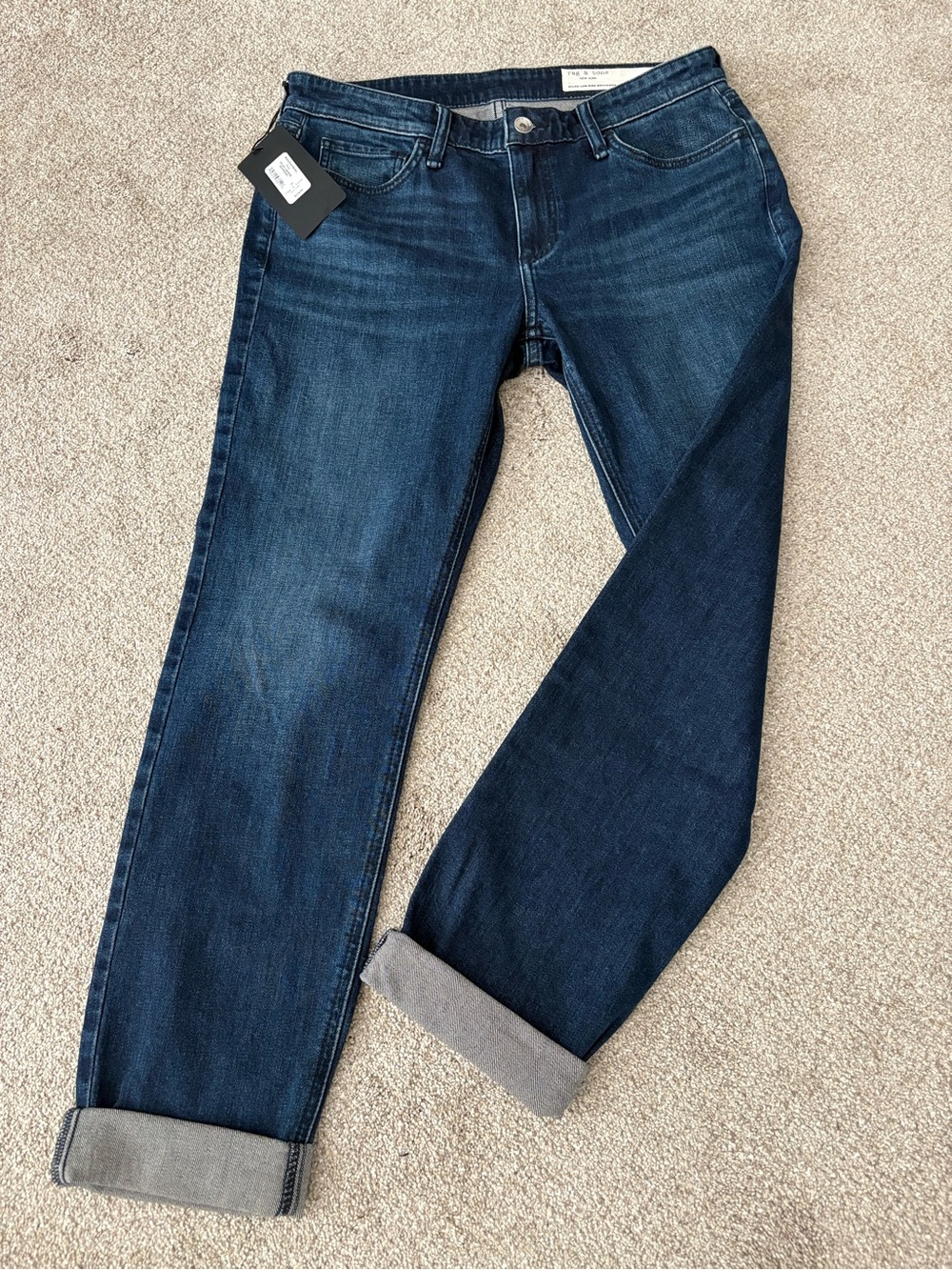 NWT Rag & Bone Dylan low rise boyfriend jeans, size 27